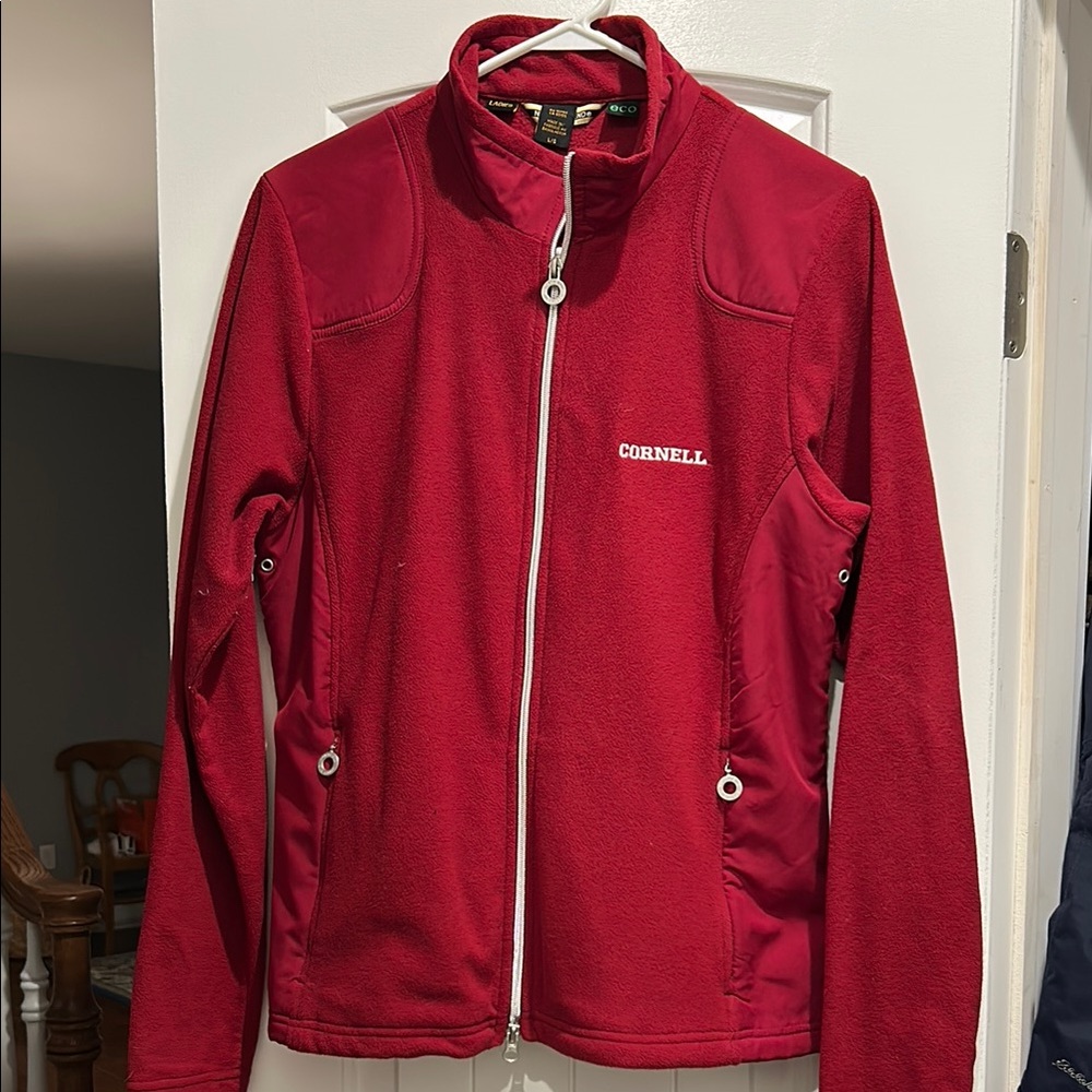Women's Cornell University  Red Fleece Jacket